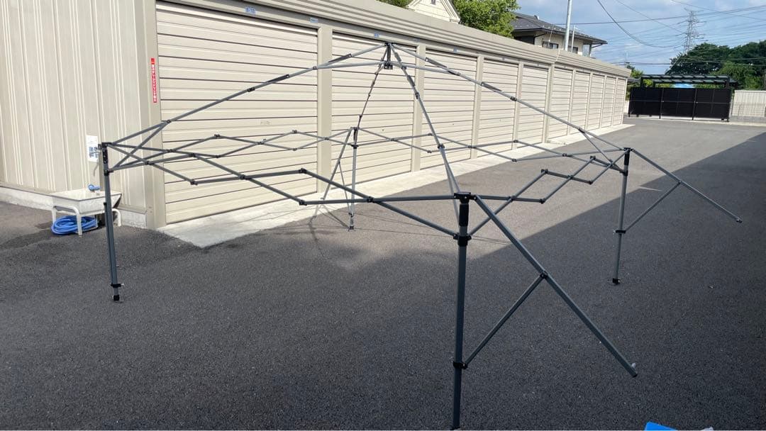 タープテント ワンタッチタープテント　3m×3m　オーニング付き