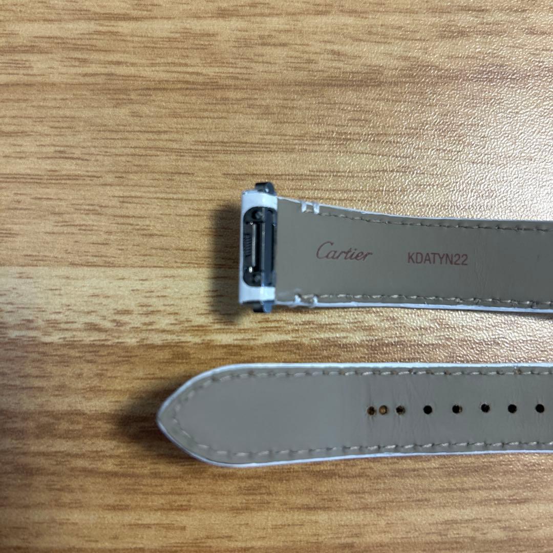 Cartier サントスドゥカルティエ　ホワイトレザーベルト MM 用