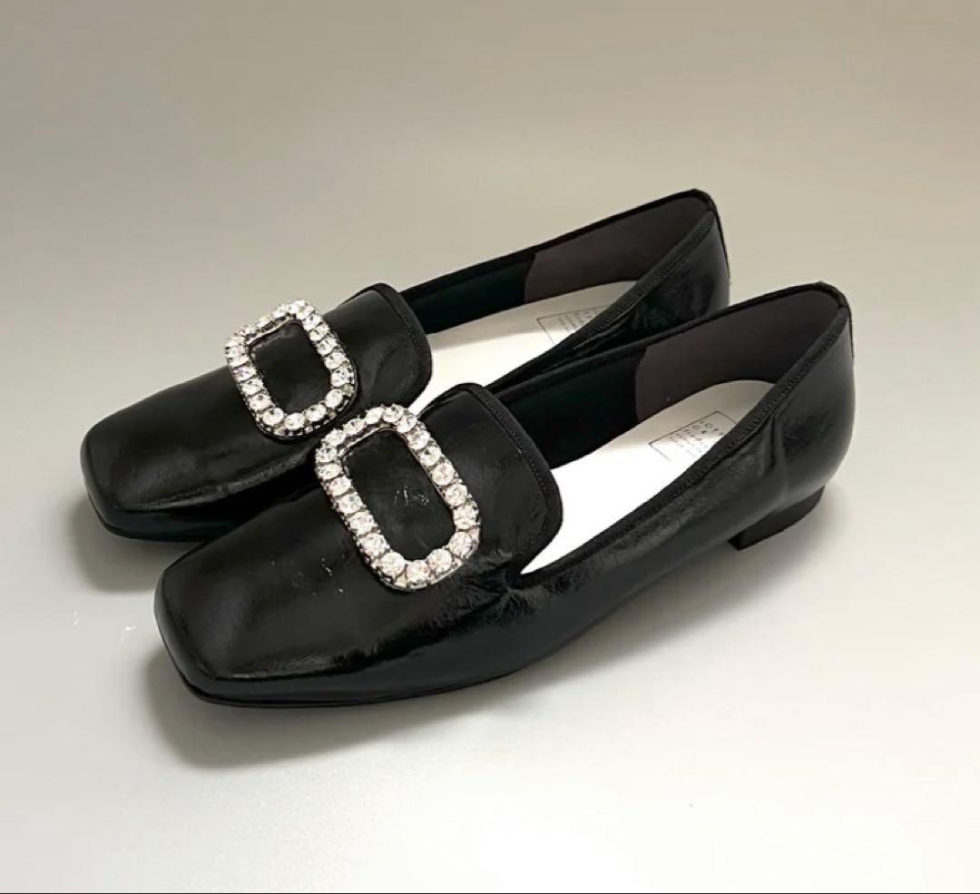 ロッタデザイン　オペラビジュー　ブラックエナメル　24.5