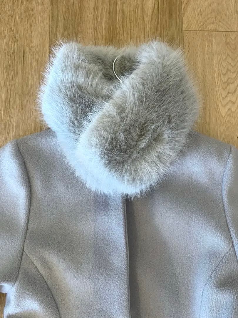 Darich ダーリッチ ウエストベルトメルトンコート グレー