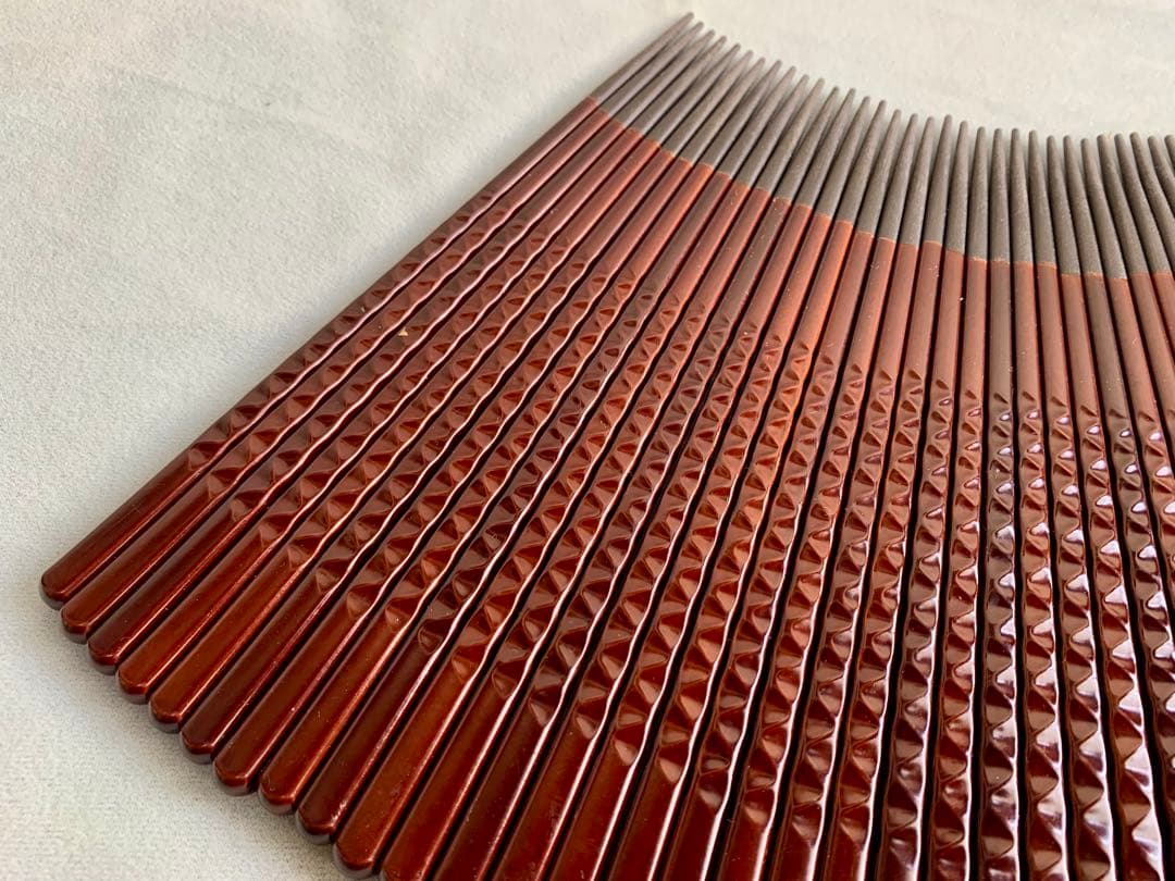 ☆【業務用】福井クラフト・PBT亀甲箸・エコ箸・チーク色・33膳