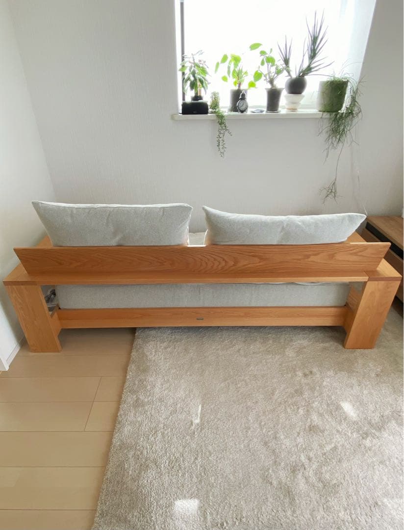 ナガノインテリア LC031 2.5人掛けソファ 無垢材フレーム