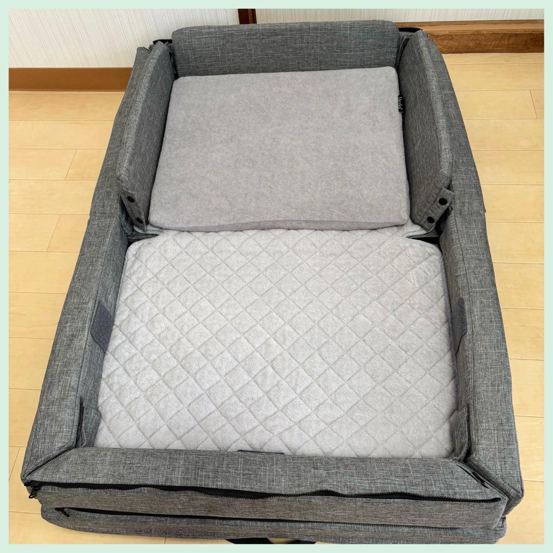 【美品❣️送料込】farska ファルスカ コンパクトベッドフリー ベビーベッド⭐︎