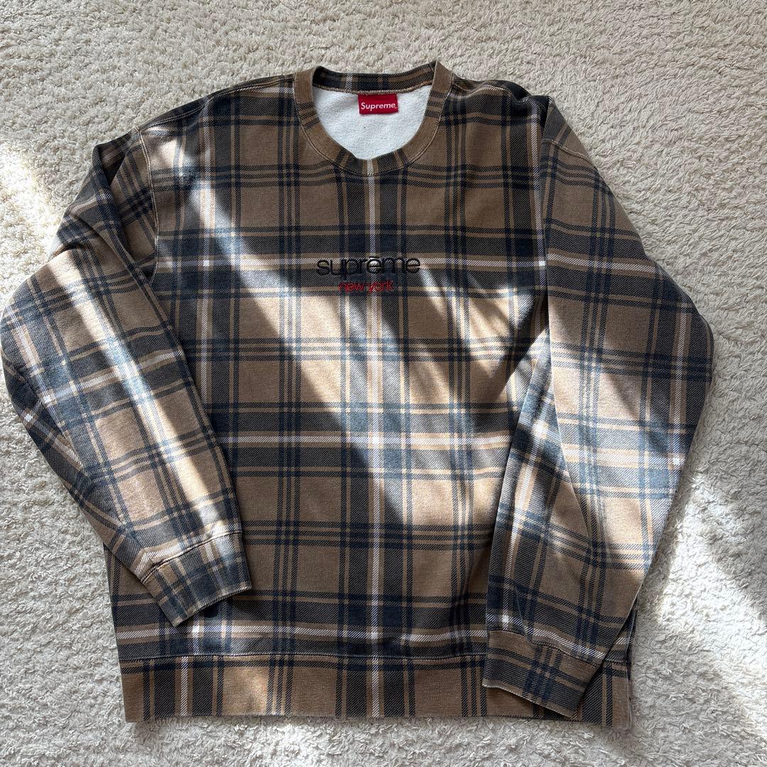 Supreme チェック柄 トレーナー　スウェット