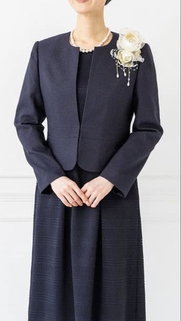 東京ソワール　PETITSOIR コサージュ ブローチブルー　シルバー　美品