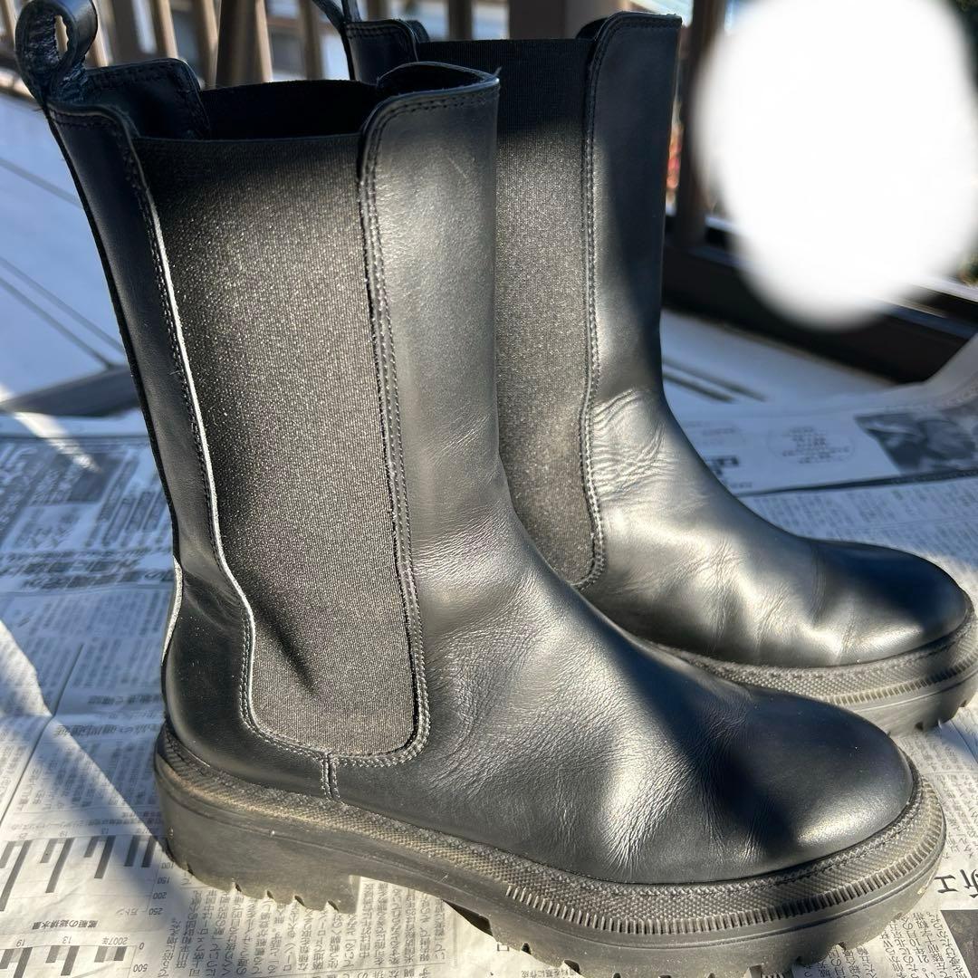 トゥモローランド サイドゴアブーツ 37 ブラック