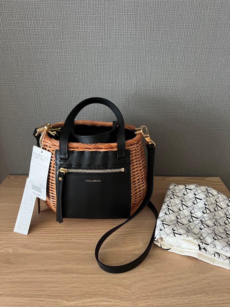 VIOLAdORO☆スプリットラタン ポケットトートバッグ