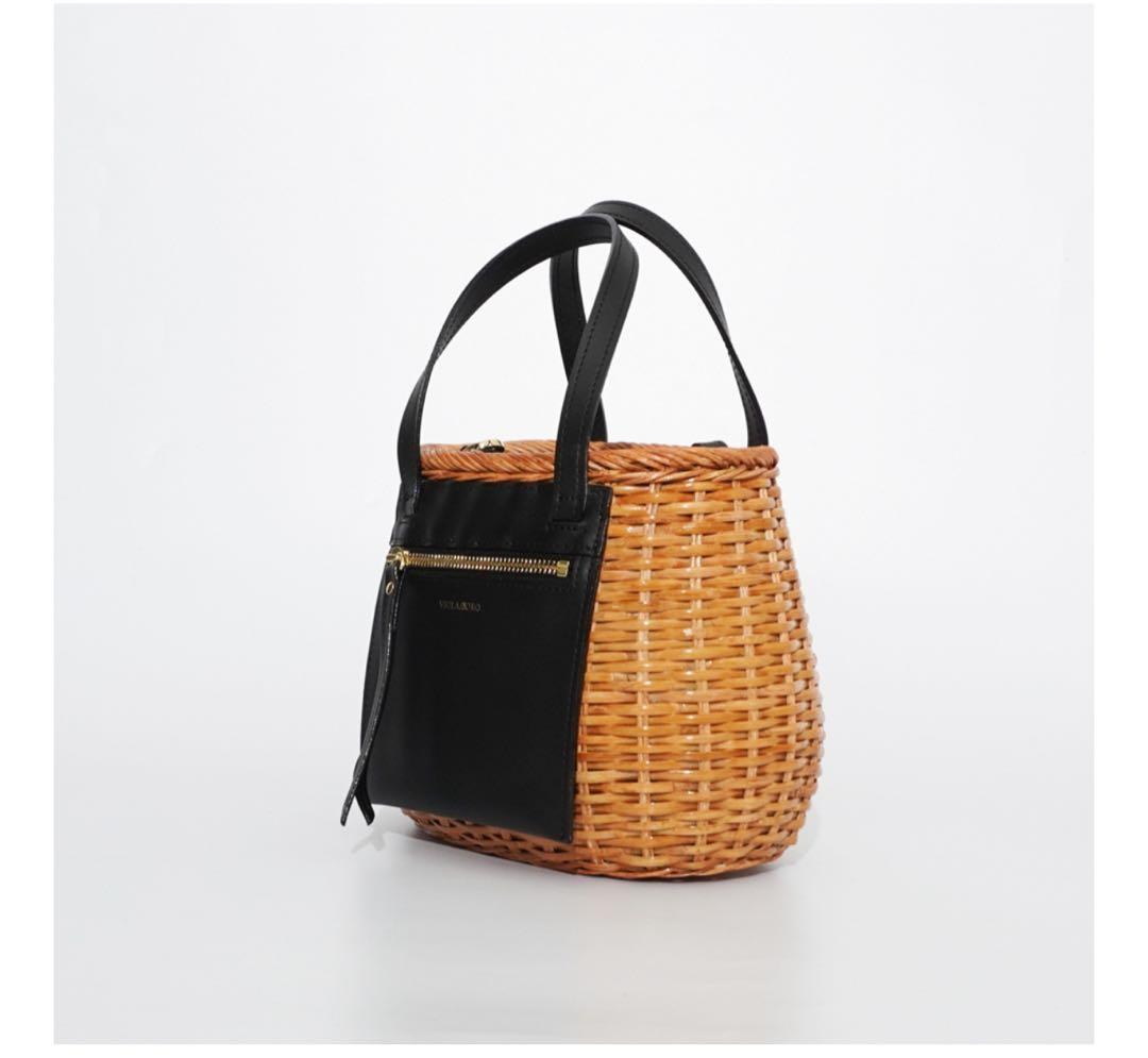 VIOLAdORO☆スプリットラタン ポケットトートバッグ