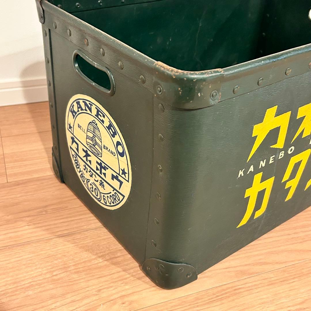 カネボウ カタン糸 昭和レトロ 古いボテ箱 レトロ雑貨　アンティーク