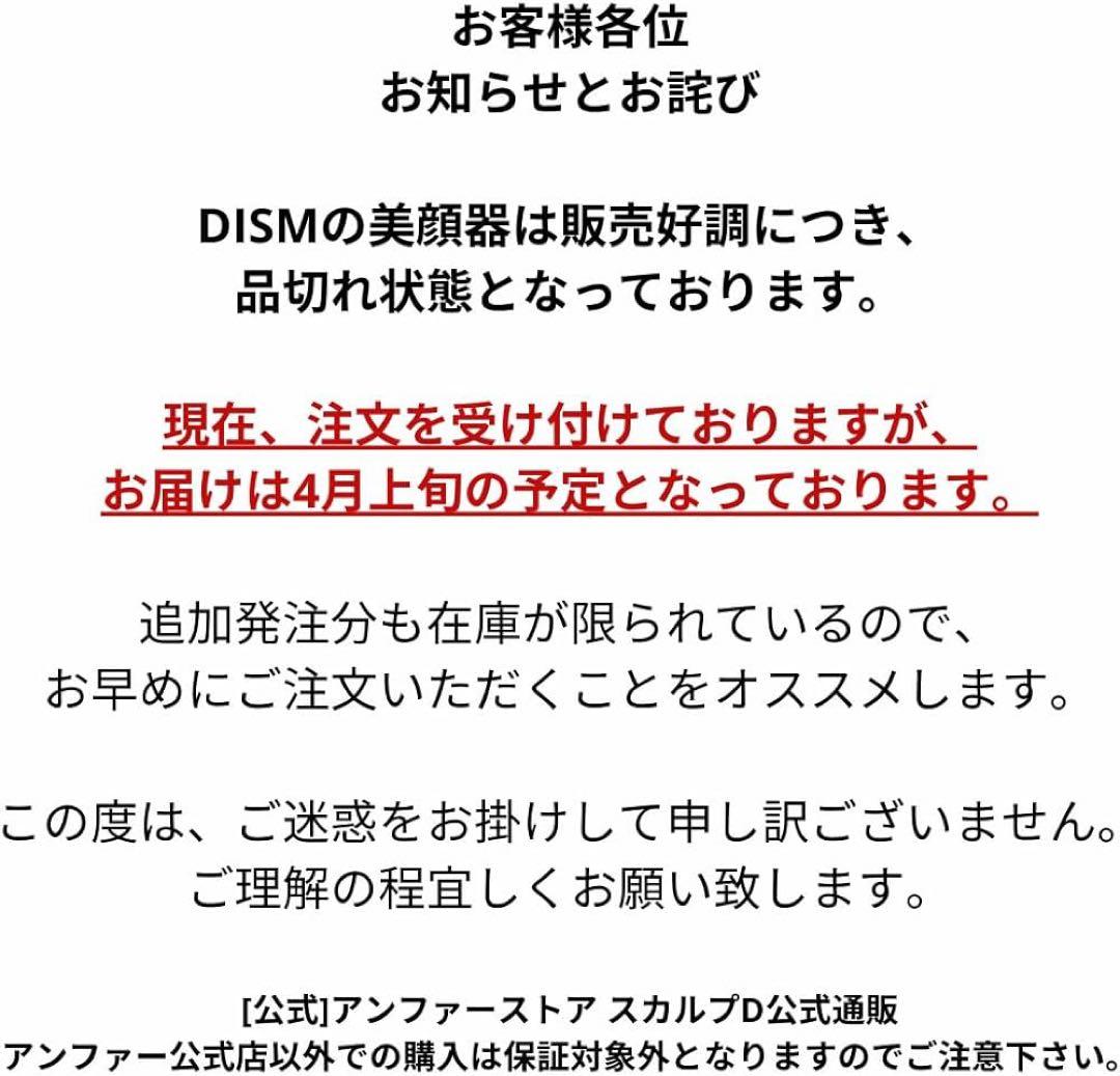 【美品】DISM ディズム EMS EER メディスキンケアデバイス