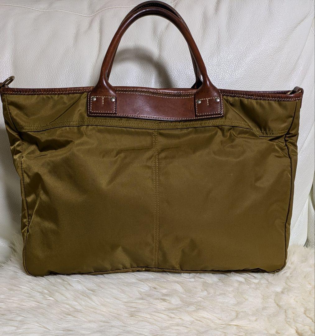 【レア】Felisi フェリージ 大きめビジネスバッグ カーキ2色使い