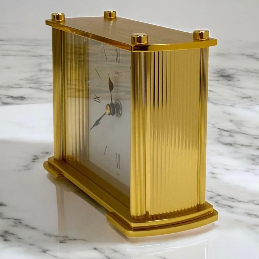 【新品】 銀座和光　置時計　ゴールド　25コ324