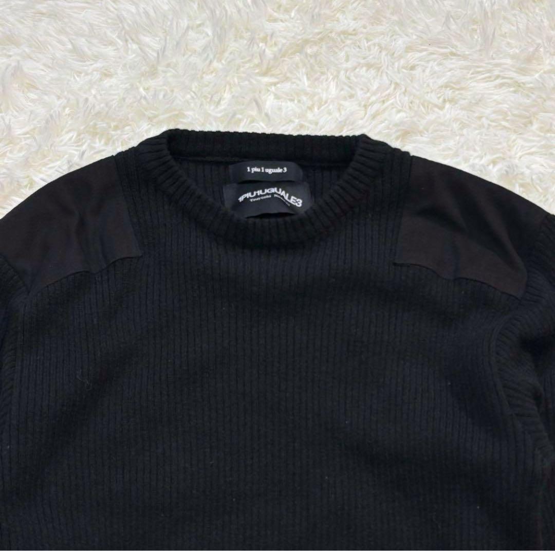 1piu1uguale3 コマンドセーター 干場 BLACK MILITARY