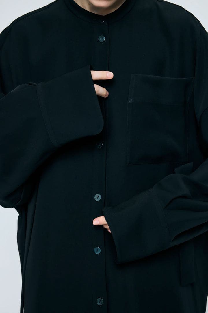【完売品】ENFOLD MANY-STYLE OVER SHIRT ブラック