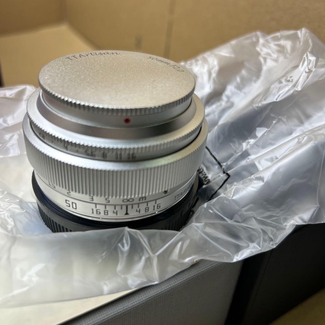 銘匠光学 TTArtisan 50mm f/2 EOS Mマウント　シルバー