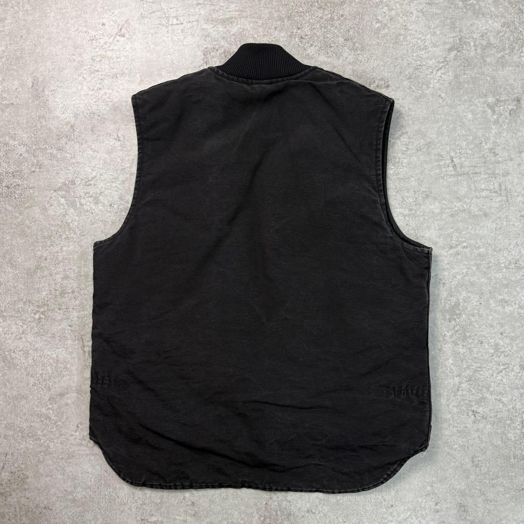 はく様カーハート【L】 USA製90s ダックベスト 腰ゴム フェード 雰囲気◎