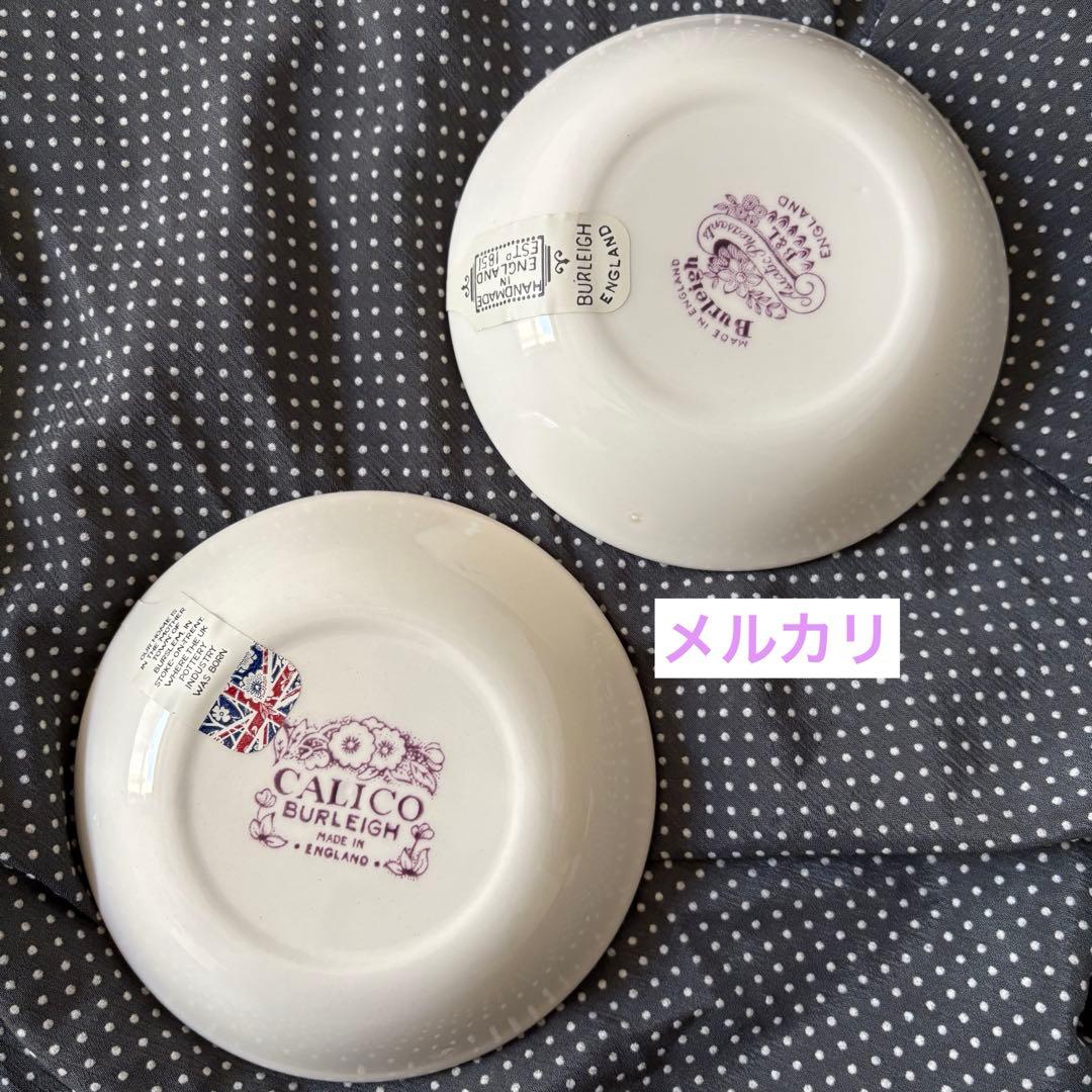 バーレイ　フルーツプレート　プラムアジアティックフェザンツ　プラムキャリコ　2枚