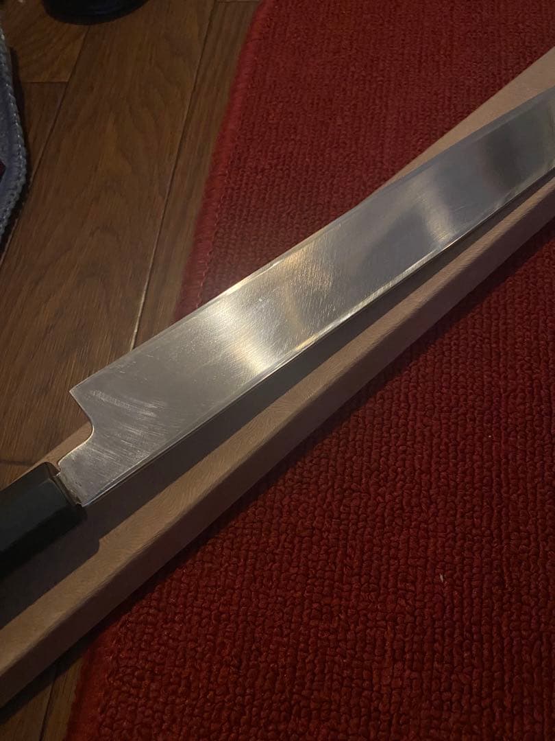 本焼　柳刃包丁　玉名小岱作　尺1寸 波紋あり