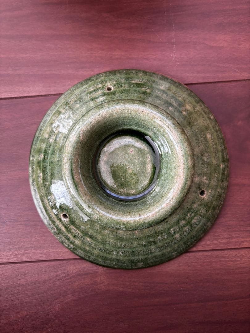 【未使用】カネフサ製陶　ごはん鍋大　織部