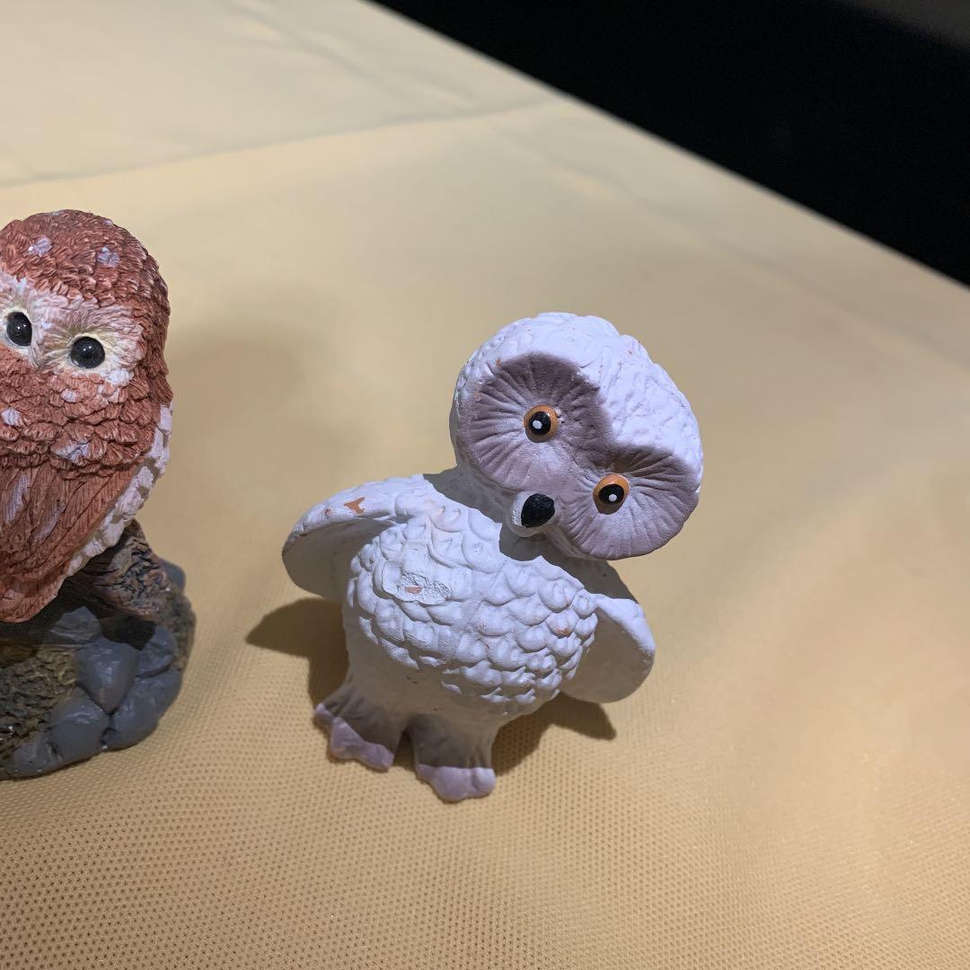 ふくろうさん達の置き物