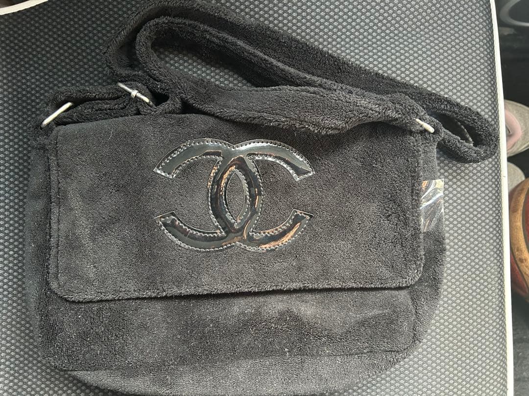 シャネル　ノベルティ　ショルダーバッグ 非売品　ブラック　パイル　バッグ