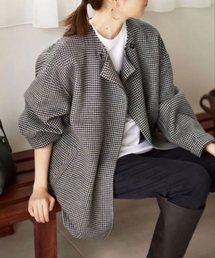 SLOBE IENA HAMILTON ダブルフェイスウールショートコート