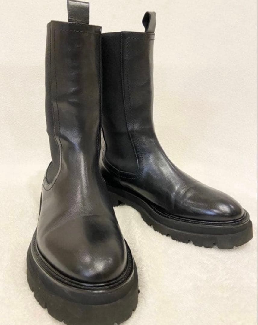 定価39,600円PASCUCCI 別注チェルシーブーツ36ブラックベイクルーズ