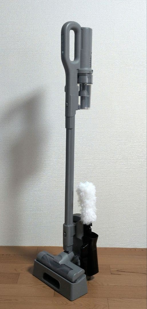 サイクロンスティッククリーナー本体 グレー 充電器付き