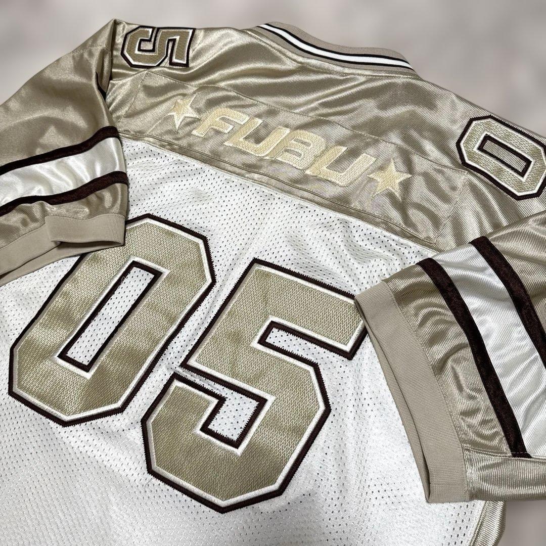 美品！フブ　fubu メッシュ　ゲームシャツ　フットボールシャツ　ＸＬ