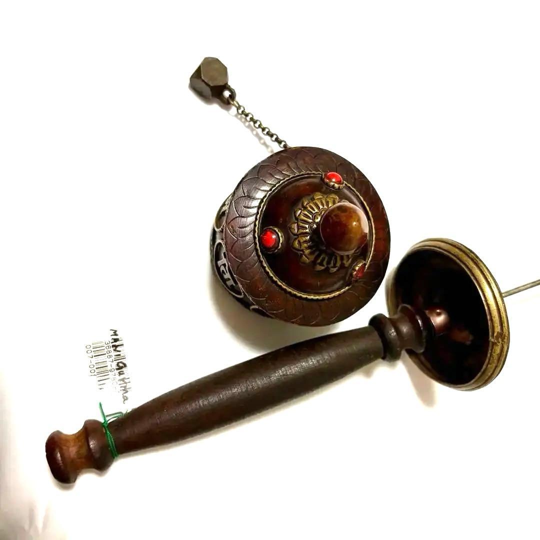 アンティーク マニ車 金属製 木製