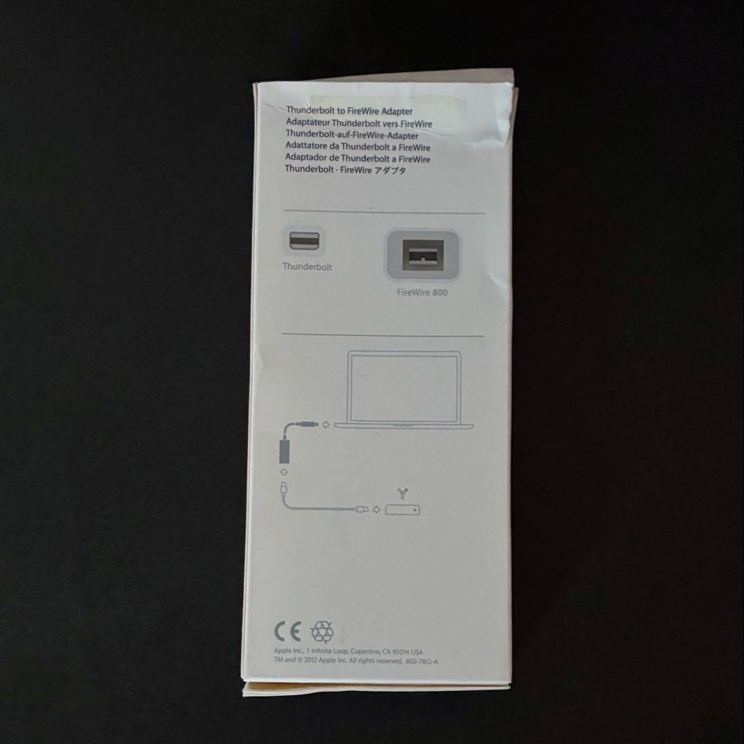 Apple Thunderbolt to FireWire Adapter 純正