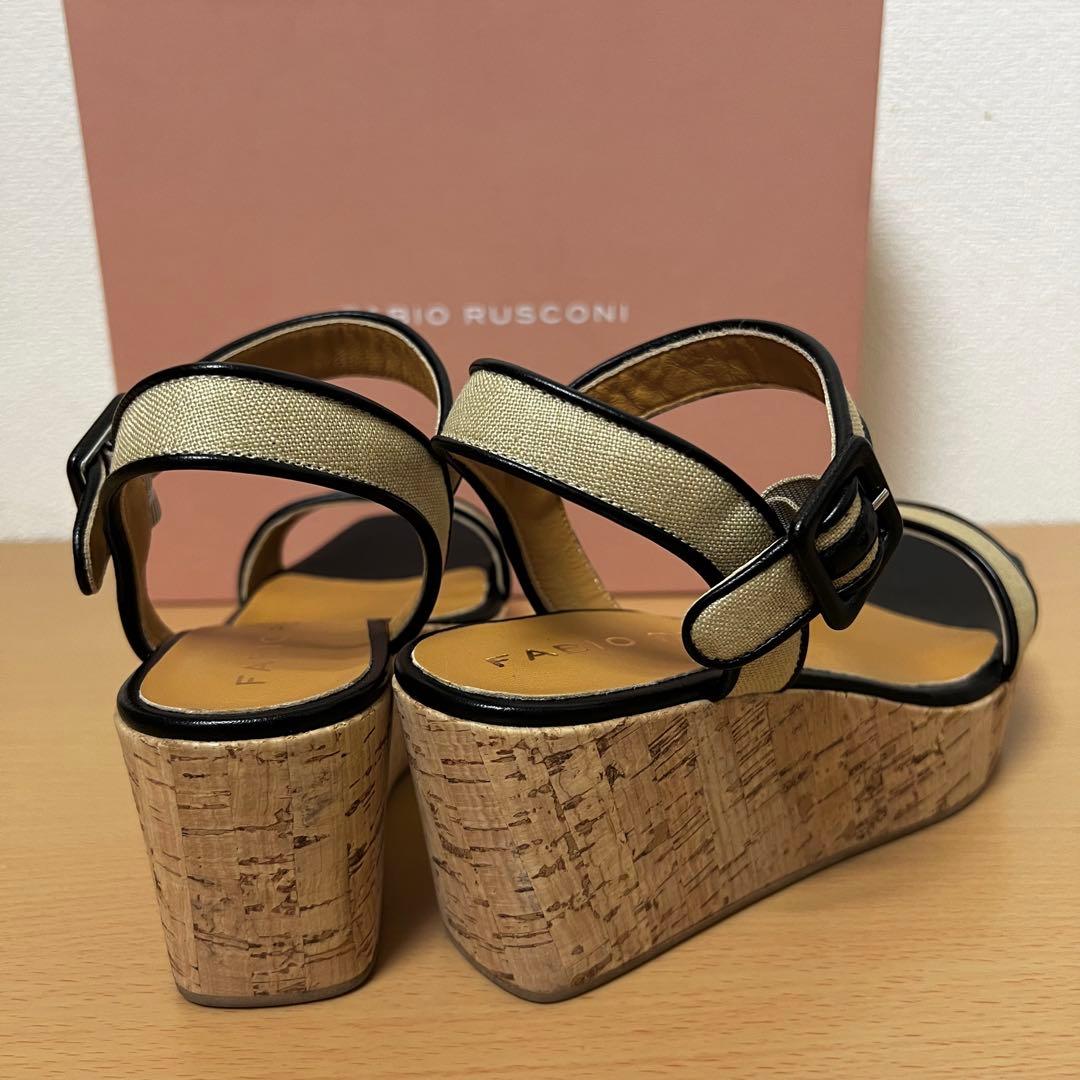 未使用✨ファビオルスコーニ ストラップサンダル コルクウェッジ イタリア製 38