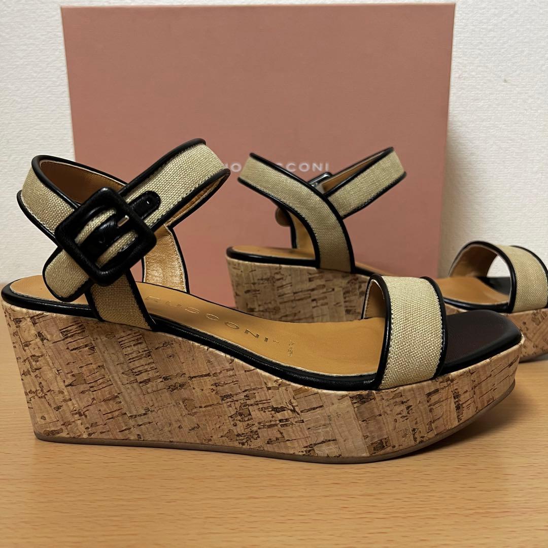 未使用✨ファビオルスコーニ ストラップサンダル コルクウェッジ イタリア製 38
