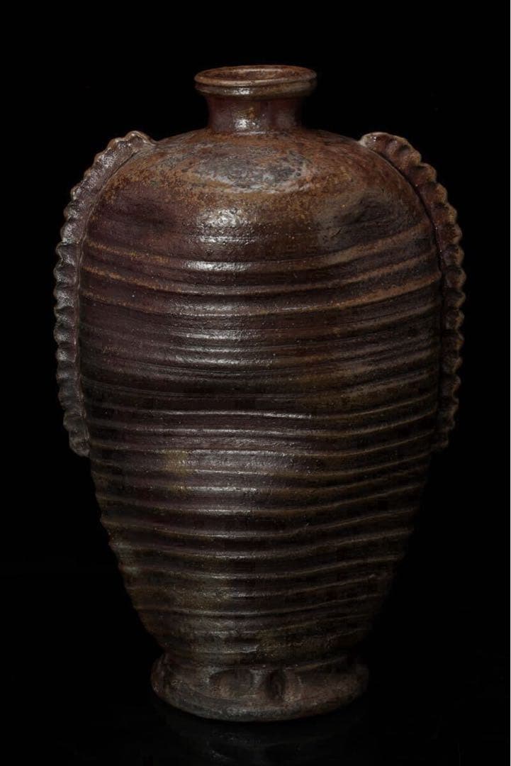 桂又三郎 江戸中期 古備前 船虫徳利 酒器 備前焼 識箱 鑑定箱付 壺 花入