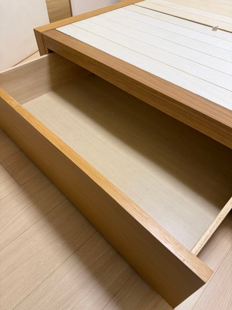 無印良品 セミダブル ベッドフレーム 引き出し付き