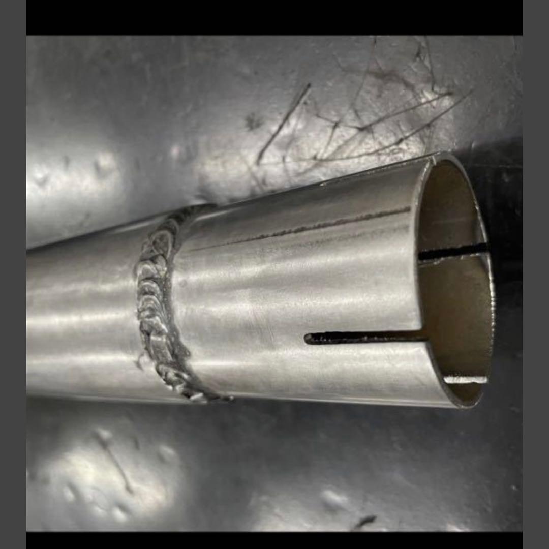 ワンオフ　SR400 ショート菅　ドラッグパイプスラッシュカットマフラー