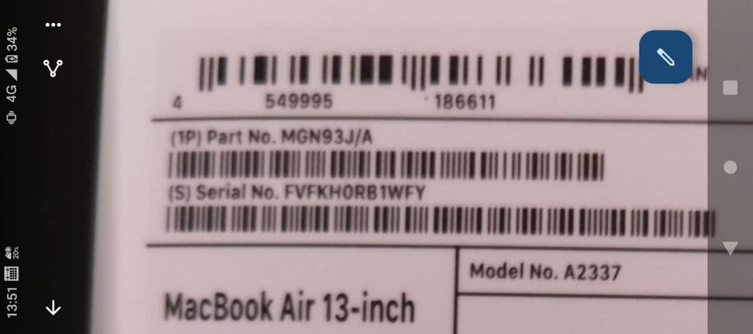 M1チップ搭載 Apple MacBook Air 本体 美品