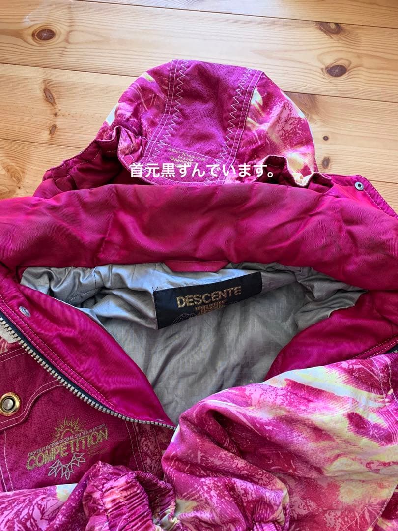 DESCENTE スキーウェア　ピンク　上下セット　レトロ