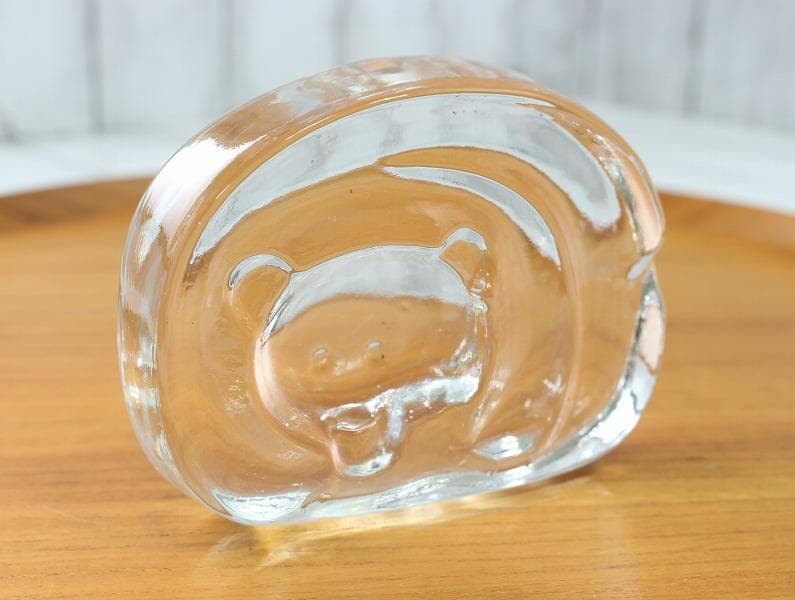 2個セット イッタラ ヨルマ・ヴェンノラ クマと鳥のガラスのオブジェ