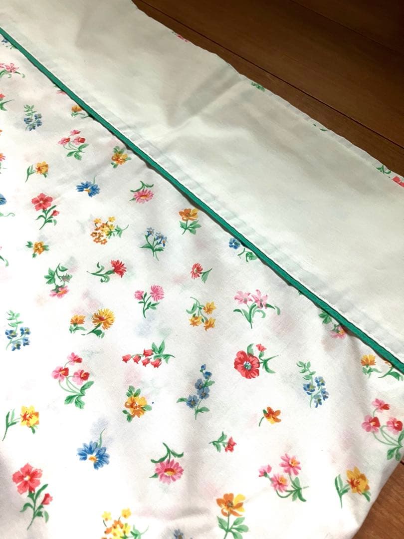 Fieldcrest クイーンサイズ　フラットシーツ　花柄