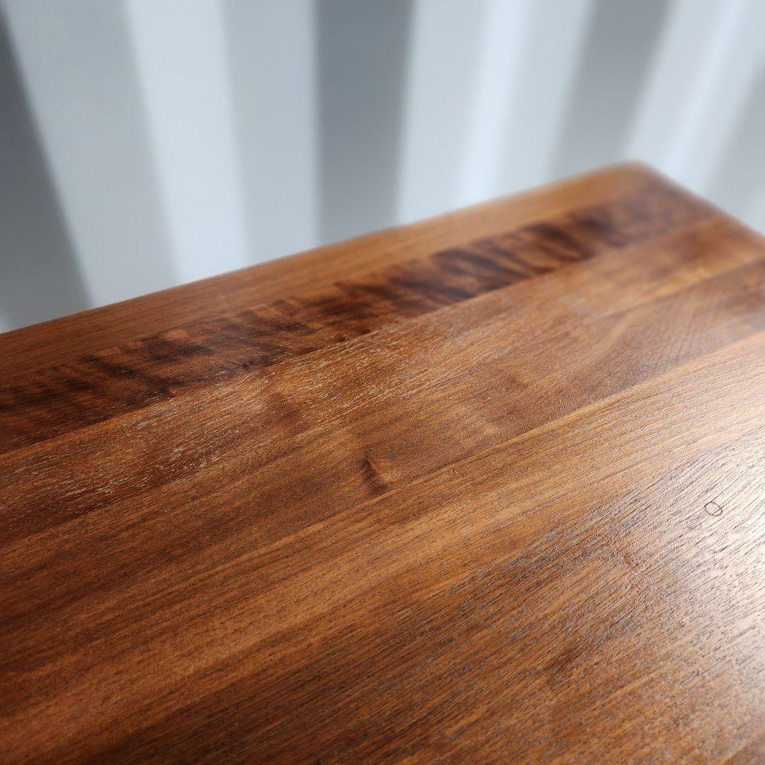 廃盤　無印　無垢材　ローテーブル　引き出し　ウォールナット
