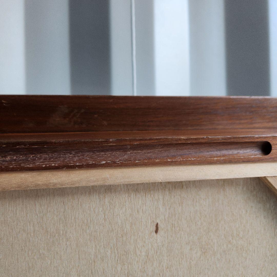 廃盤　無印　無垢材　ローテーブル　引き出し　ウォールナット