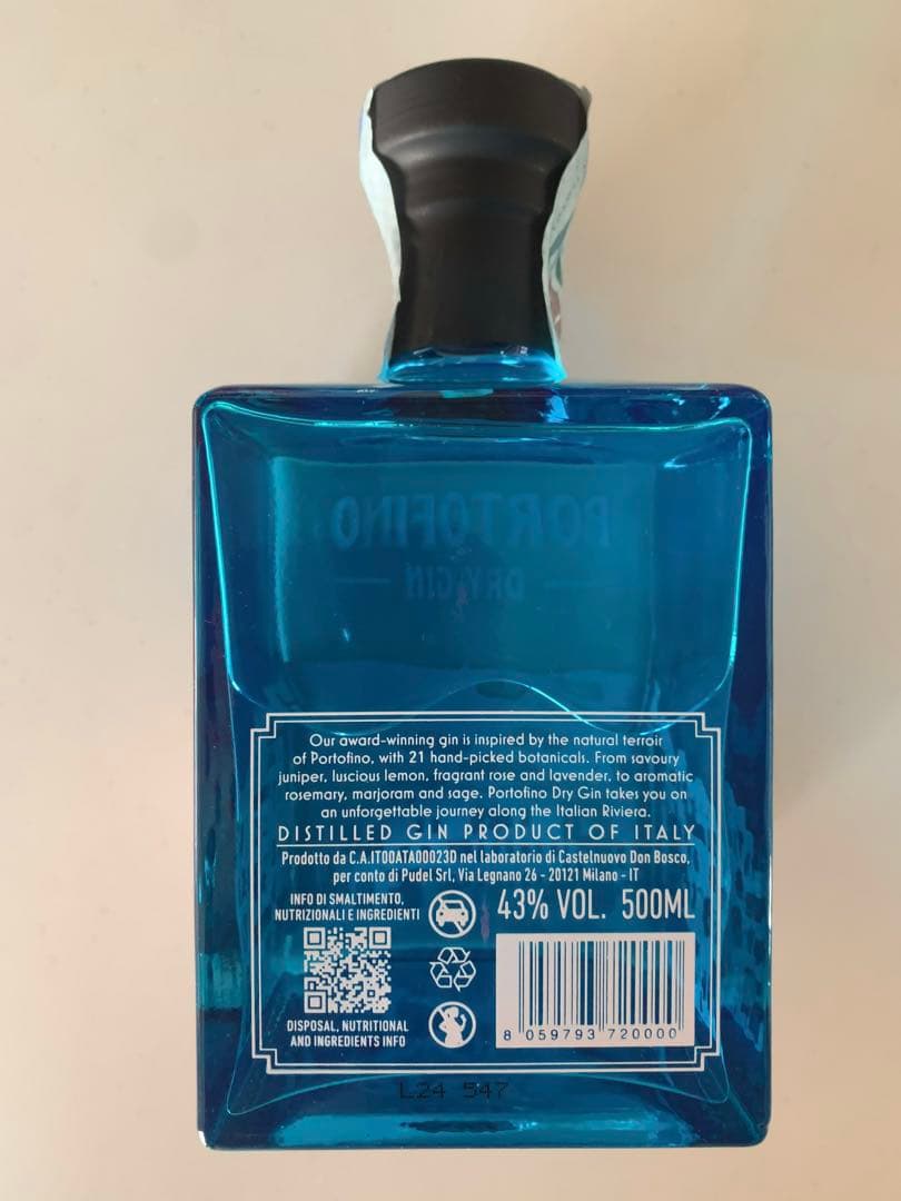 イタリア　ドライジン　ポルトフィーノ・ドライ・ジン　激レア　入手困難