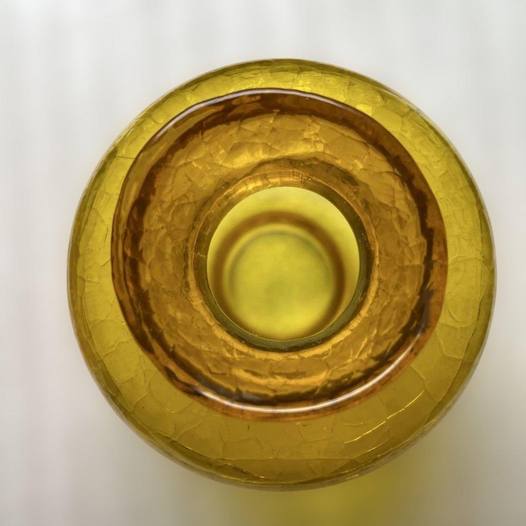 ビクトリアン風イエローガラスオイルランプ