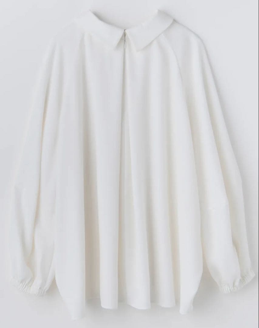 ENFÖLD ホワイト STAND DRAPE PULLOVER 38