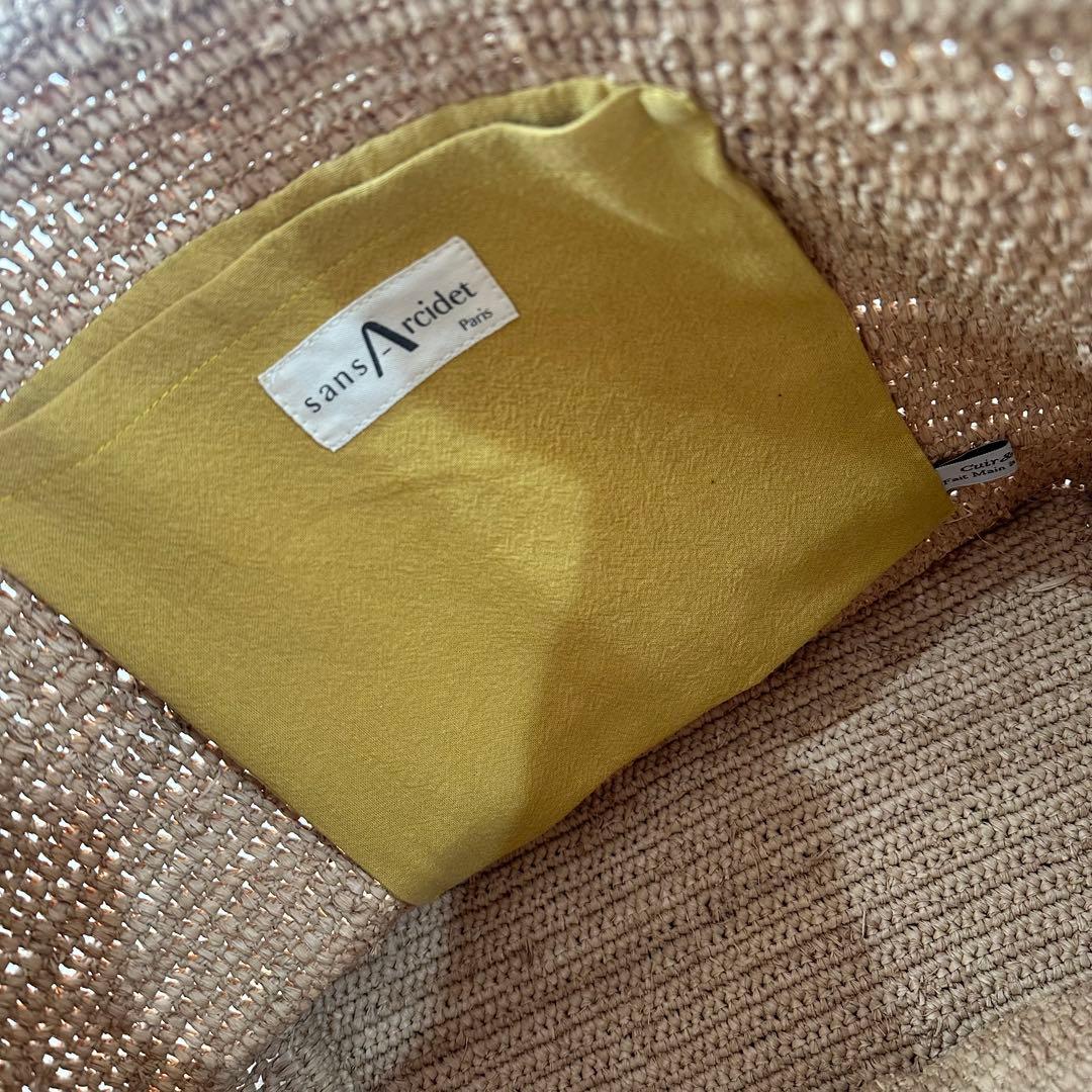 【新品・タグ・保存袋つき】サンアルシデ BEBY THE ラフィアトート A4