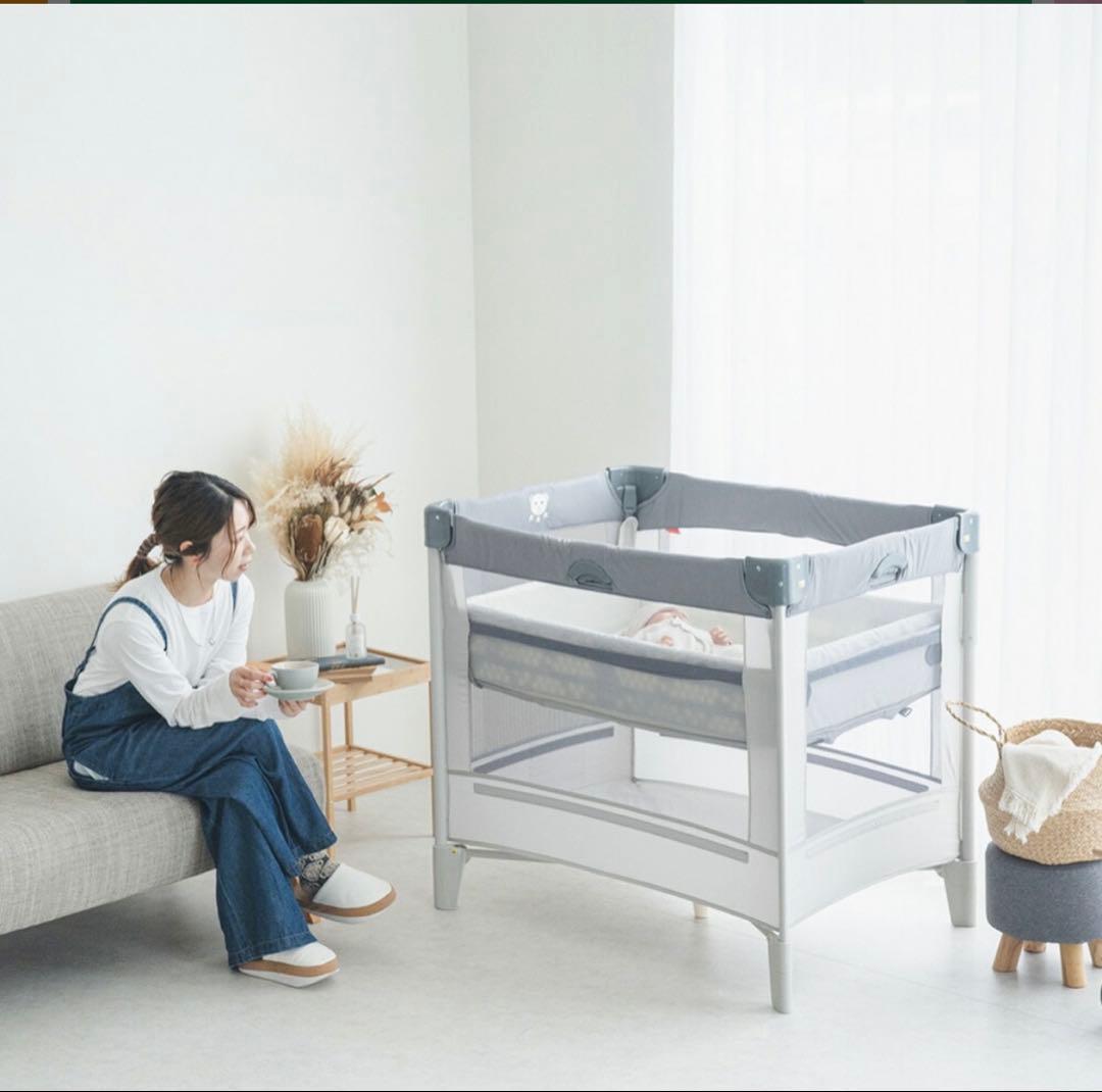 アップリカ(Aprica) ココネル エアー ベビーベッド グレーベアー