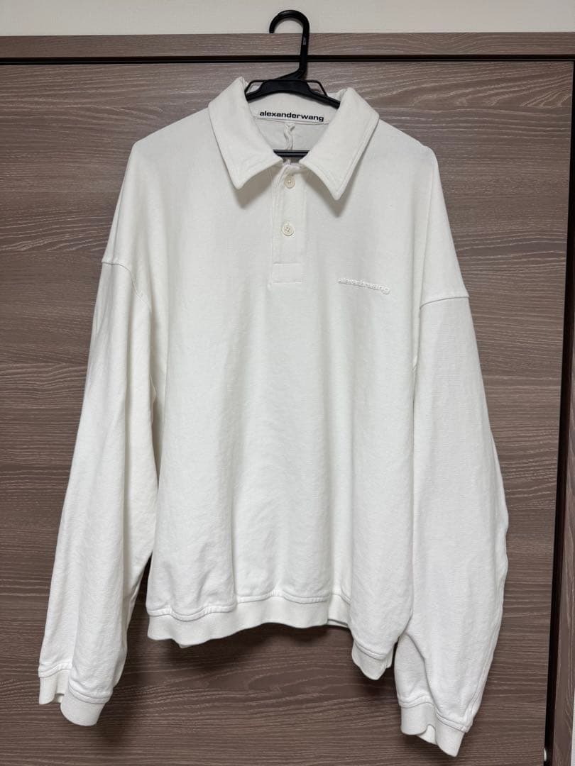(なか)AlexanderWangパフロゴ オーバーサイズ ポロ白Mサイズ