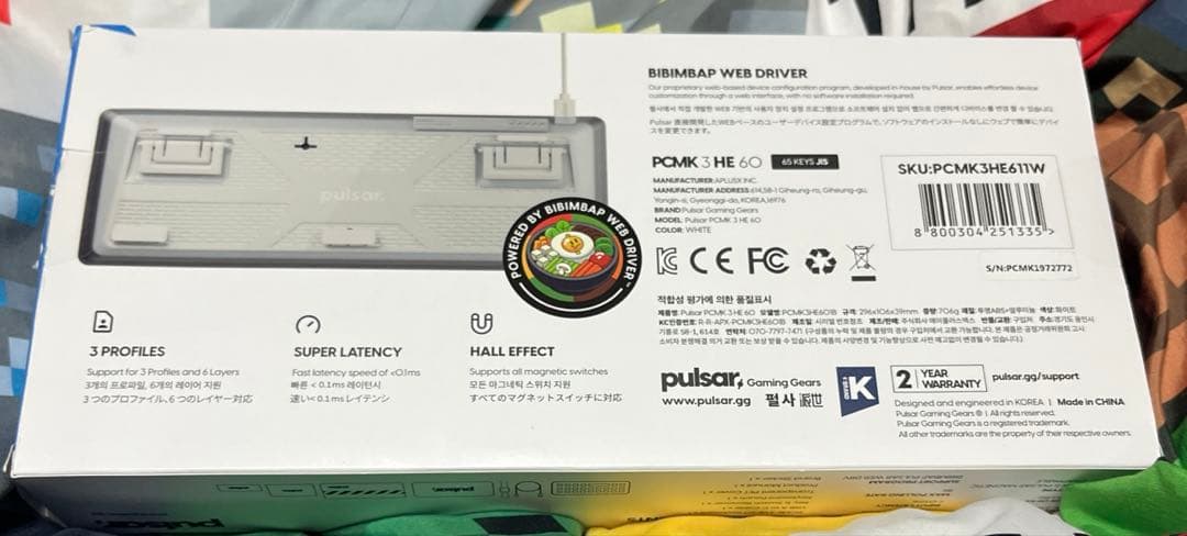 [JIS] PCMK 3HE 60 ゲーミングキーボード（値下げ不可）