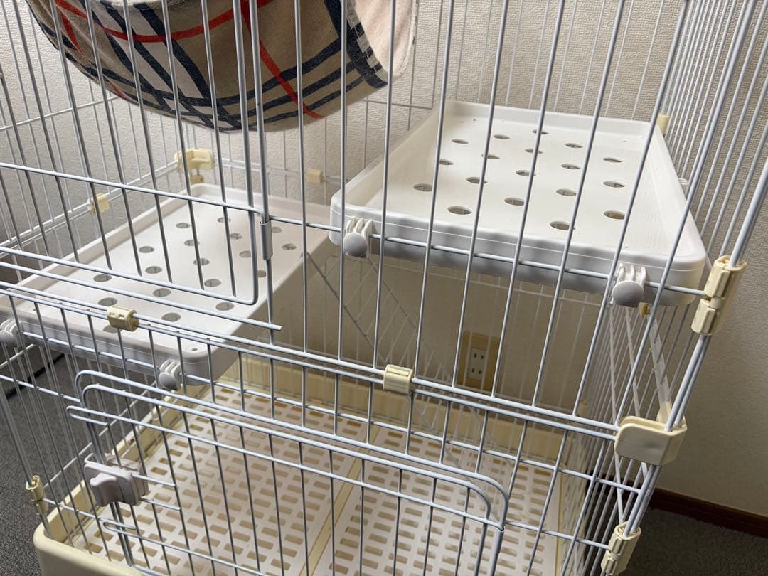 【ヒーター付き】purlove キャットケージ　ハンモック付き　ホワイト